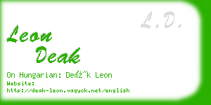 leon deak business card